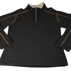 Kuhl Europa 1/4 Zip Men's Black and Brown Fleece Sweater